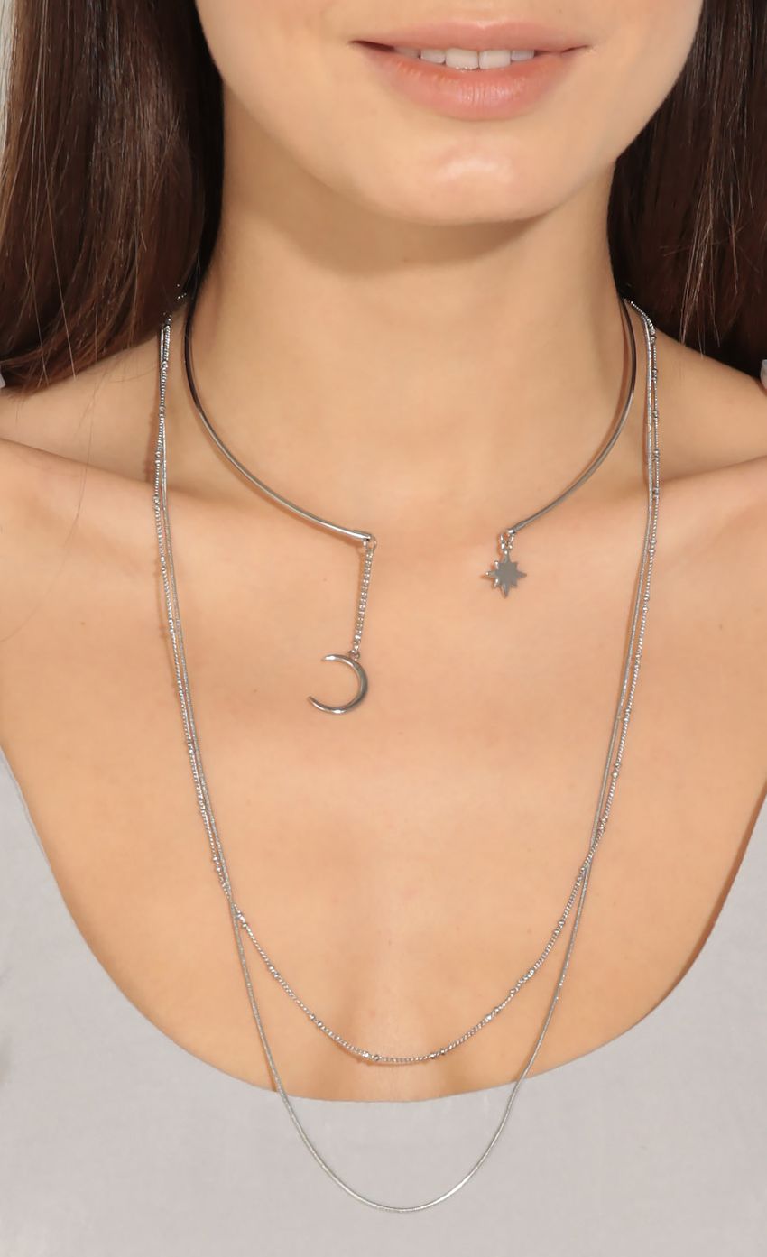 Picture Celestial Choker Necklace Set In Silver. Source: https://media-img.lucyinthesky.com/data/Jun16_2/850xAUTO/0Y5A4332.JPG