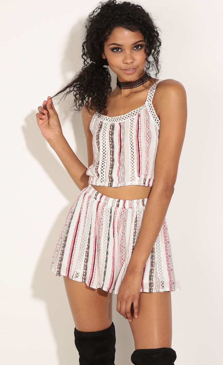 Picture Bohemian Stripe Two Piece Set In Cream. Source: https://media-img.lucyinthesky.com/data/Jun16_2/850xAUTO/0Y5A4588.JPG