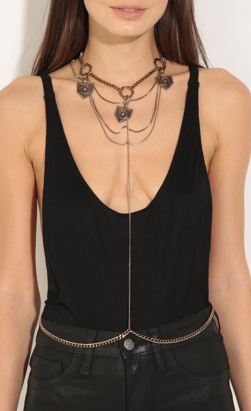 Picture Embellished Body Chain In Bronze. Source: https://media-img.lucyinthesky.com/data/Jun16_2/850xAUTO/0Y5A4839.JPG