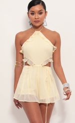 Picture Cutout Halter Romper in White. Source: https://media-img.lucyinthesky.com/data/Jun19_2/150xAUTO/781A7244.JPG