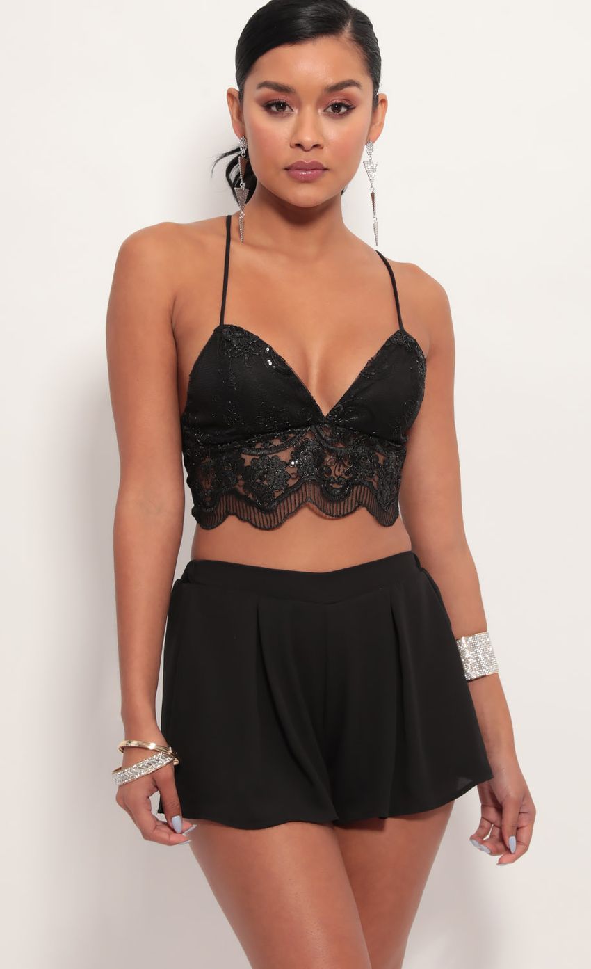 Picture Hello Darling Two Piece Set In Black. Source: https://media-img.lucyinthesky.com/data/Jun19_2/850xAUTO/781A8215.JPG