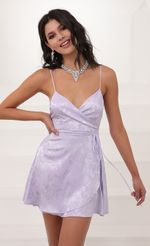 Picture Charlotte Starlight Satin A-Line Dress in Navy. Source: https://media-img.lucyinthesky.com/data/Jun20_1/150xAUTO/781A6634.JPG