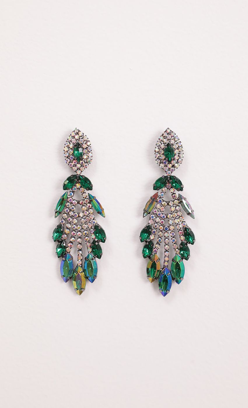 Picture Diamante Iridescent Green Earrings. Source: https://media-img.lucyinthesky.com/data/Jun20_1/850xAUTO/781A88481.JPG