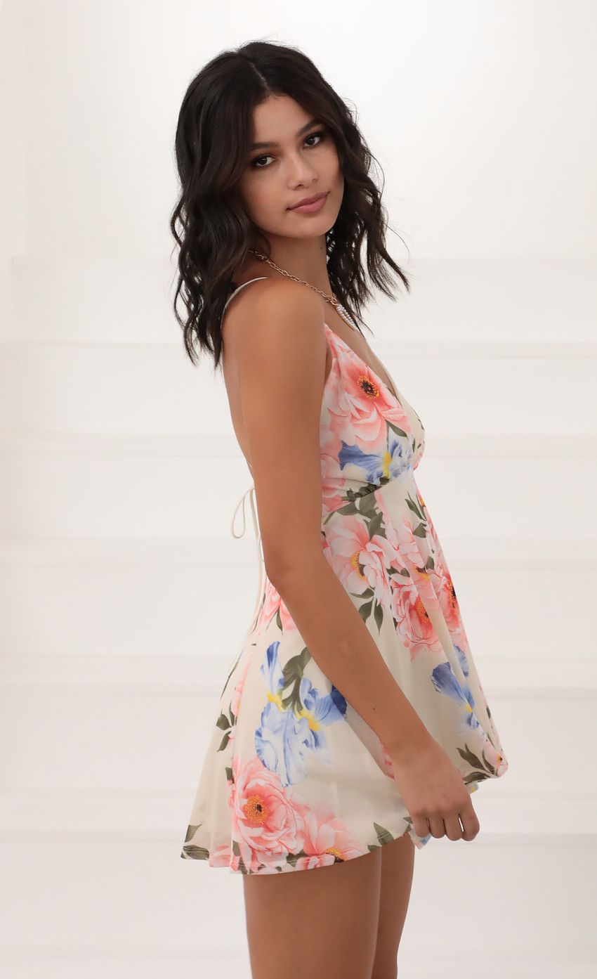 Picture Mesh Plunge A-line Dress in Floral Print. Source: https://media-img.lucyinthesky.com/data/Jun20_1/850xAUTO/781A9123.JPG