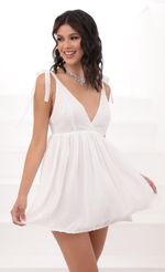 Picture Ties A-line Dress in White. Source: https://media-img.lucyinthesky.com/data/Jun20_2/150xAUTO/781A8488.JPG