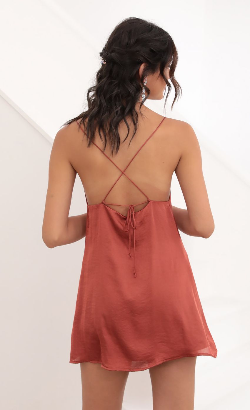 Picture Satin Cowl Dress in Rust. Source: https://media-img.lucyinthesky.com/data/Jun20_2/850xAUTO/781A3178.JPG