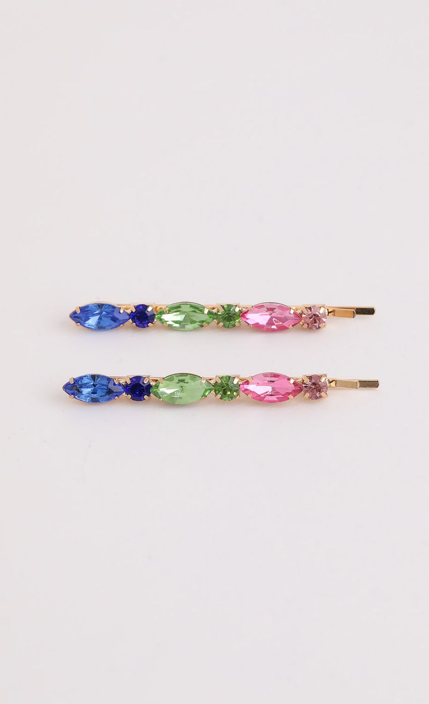 Picture Rainbow Crystal Two-Pack Hair Pins. Source: https://media-img.lucyinthesky.com/data/Jun20_2/850xAUTO/781A6387.JPG