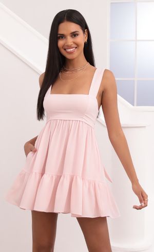 Rubi Pink Babydoll Mini Dress  Pink babydoll, Rush outfits, Mini dress