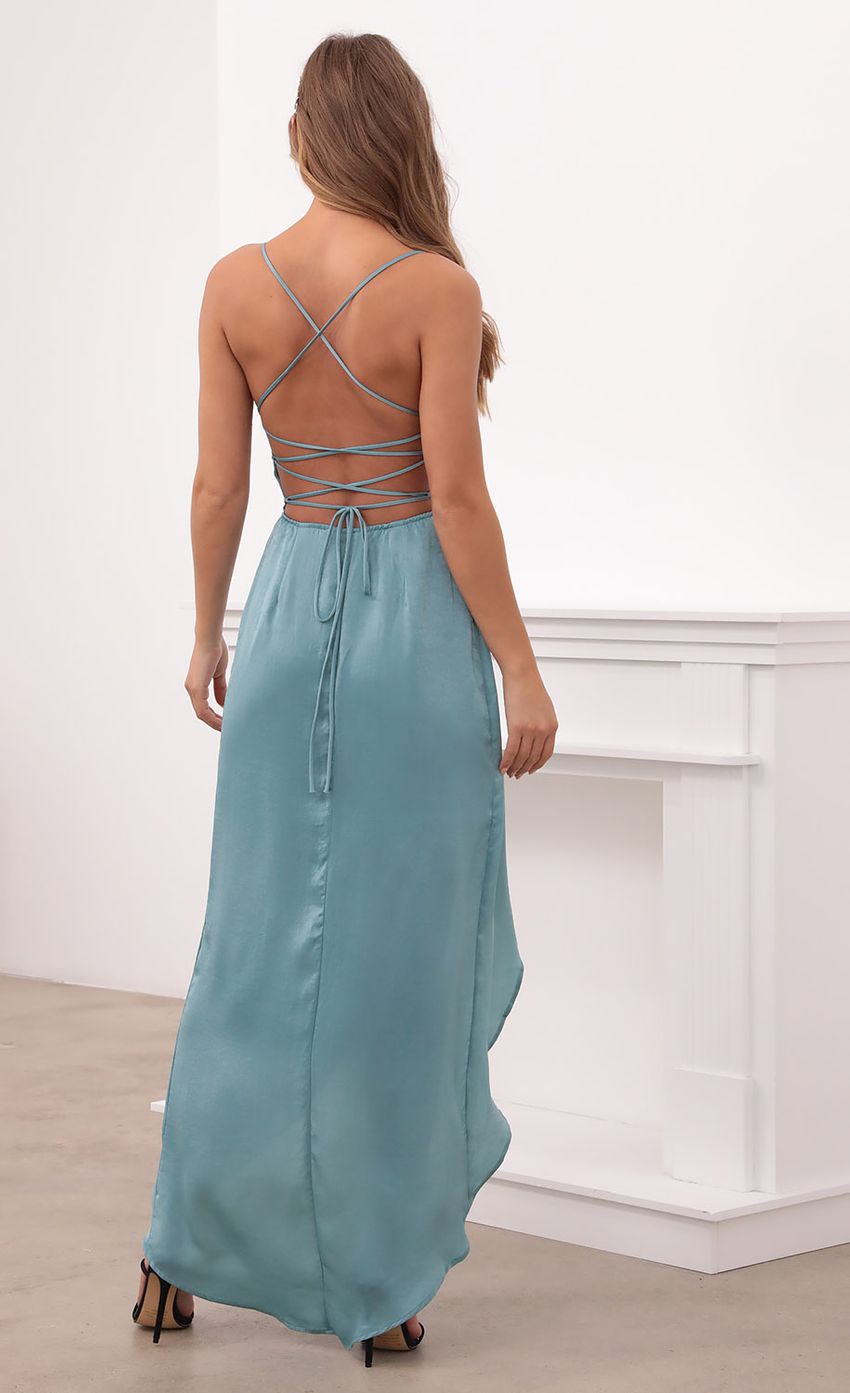 Picture Satin Luxe Maxi in Sage Green. Source: https://media-img.lucyinthesky.com/data/Jun21_1/850xAUTO/1V9A2955.JPG