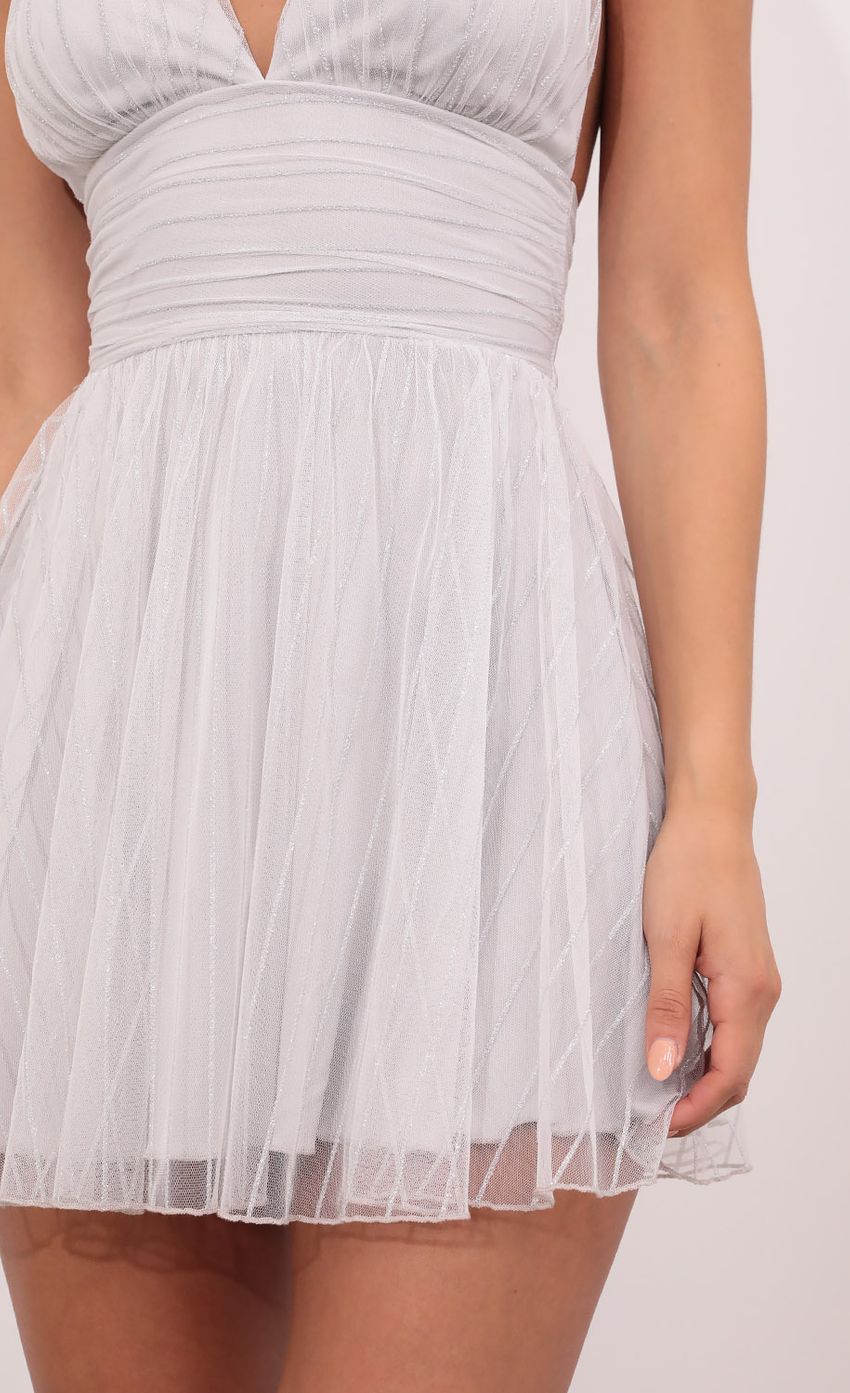 Picture Plunge A-Line Dress in Silver. Source: https://media-img.lucyinthesky.com/data/Jun21_1/850xAUTO/1V9A31201.JPG