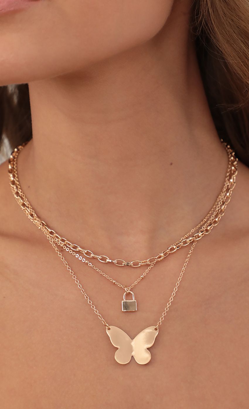 Picture Butterfly Goldie Lock Layered Necklace. Source: https://media-img.lucyinthesky.com/data/Jun21_1/850xAUTO/AT2A4434.JPG