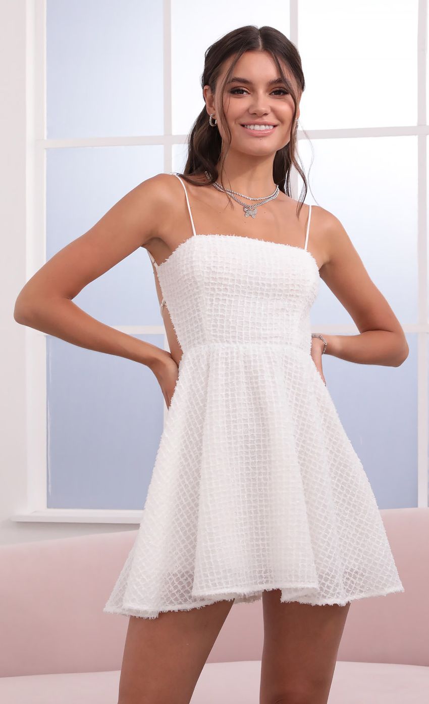 Picture A-line Dress in White. Source: https://media-img.lucyinthesky.com/data/Jun21_2/850xAUTO/1V9A0169.JPG