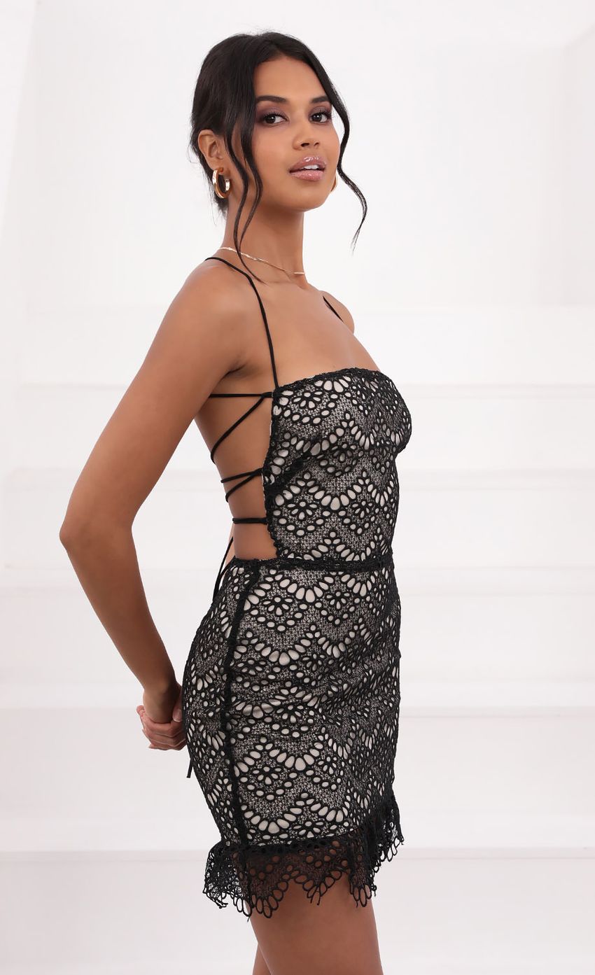 Picture Guipure Lace Dress in Black. Source: https://media-img.lucyinthesky.com/data/Jun21_2/850xAUTO/1V9A2148.JPG