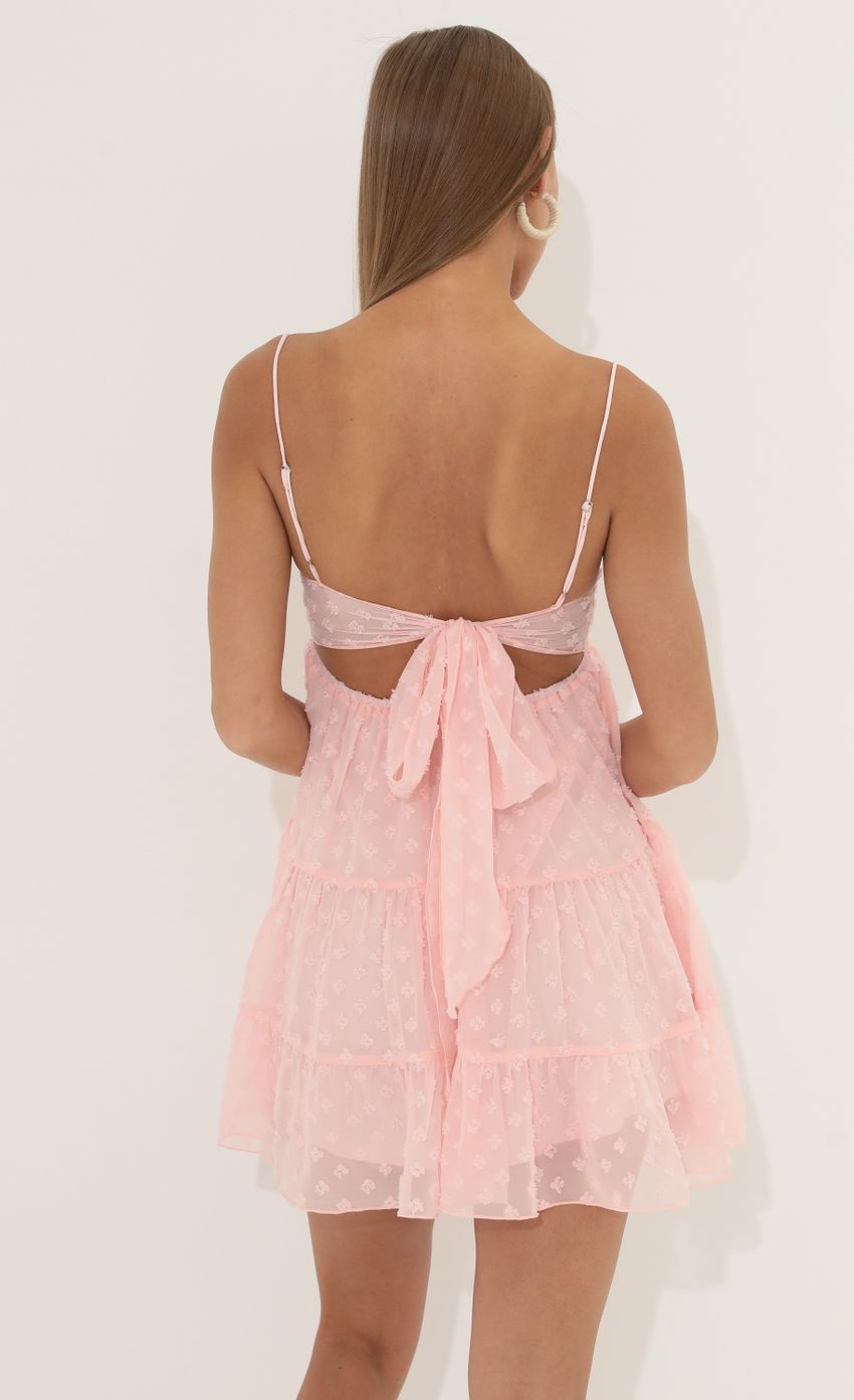 Picture Chiffon Clover Dress in Pink. Source: https://media-img.lucyinthesky.com/data/Jun22_1/850xAUTO/1V9A5369.JPG