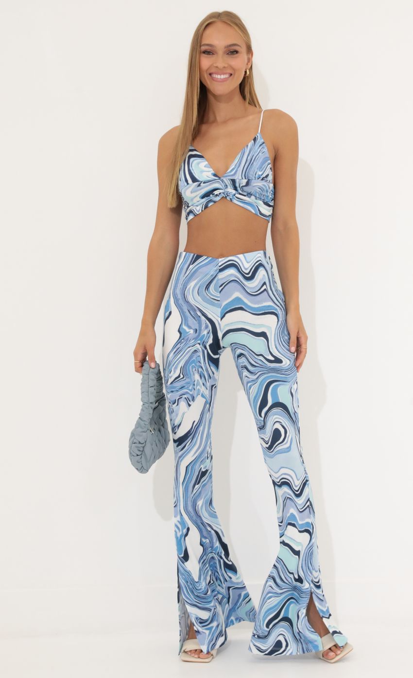 Picture Swirl Two Piece Pant Set in Blue. Source: https://media-img.lucyinthesky.com/data/Jun22_2/850xAUTO/1V9A1132.JPG