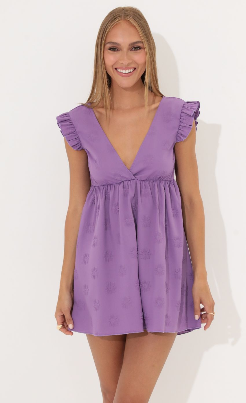 Picture Embossed Baby Doll Dress in Purple. Source: https://media-img.lucyinthesky.com/data/Jun22_2/850xAUTO/1V9A6075.JPG