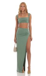 Picture Two Piece Set in Sage Green. Source: https://media-img.lucyinthesky.com/data/Jun23/150xAUTO/00e6cfdb-f29d-48d5-9975-09417b711a7e.jpg