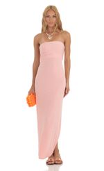 Picture Slinky Strapless Dress in Pink. Source: https://media-img.lucyinthesky.com/data/Jun23/150xAUTO/3f7e1aed-c330-433c-8091-7bd29da2e062.jpg