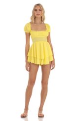 Picture Crepe Romper in Yellow. Source: https://media-img.lucyinthesky.com/data/Jun23/150xAUTO/ad760be1-ed97-45fa-9fac-ac8f974d6474.jpg
