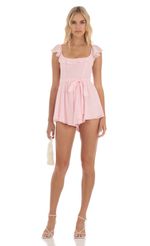 Picture Chiffon Shimmer Romper in Pink. Source: https://media-img.lucyinthesky.com/data/Jun23/150xAUTO/b7dddaf9-a4c6-4d65-afa8-bb8826d0779a.jpg