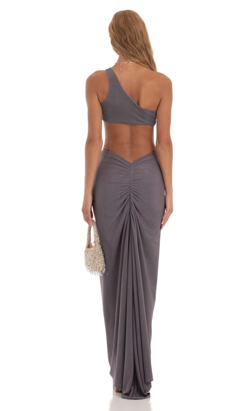 ★GRACE U★2025SS 超新作★Lucy Silk Skirt★2色 One Shoulder Two Piece Maxi Skirt Set in Mauve | LUCY IN THE SKY