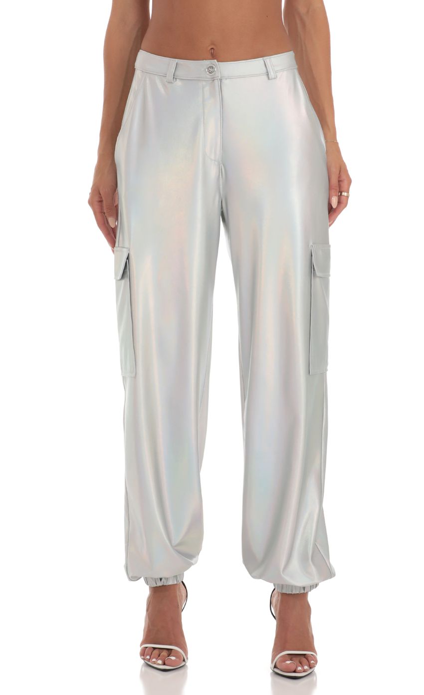 Picture Holographic Pants in Silver. Source: https://media-img.lucyinthesky.com/data/Jun23/850xAUTO/2bb90df8-8191-4066-a60b-d66d08c4f296.jpg