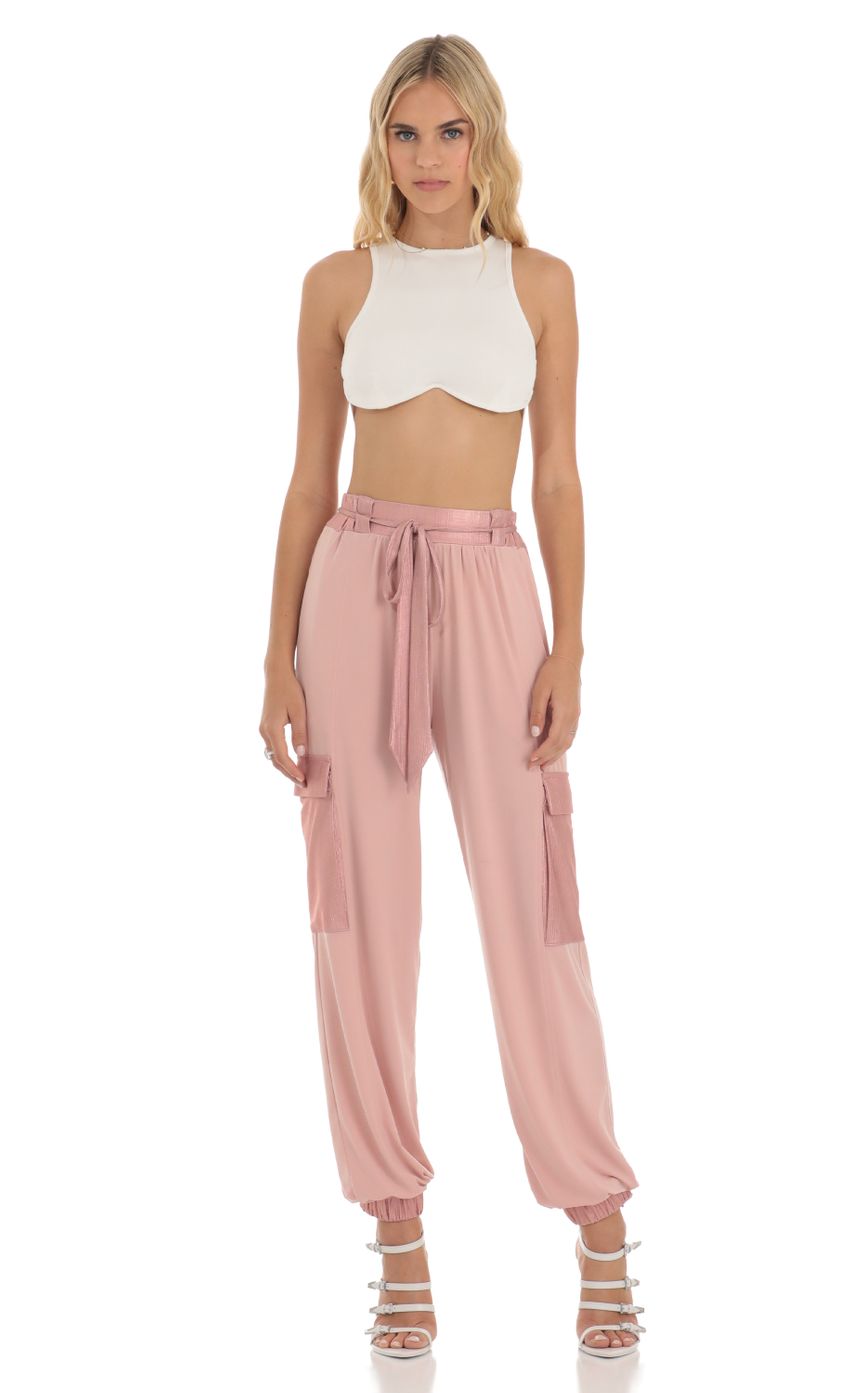 Picture Shimmer Pants in Pink. Source: https://media-img.lucyinthesky.com/data/Jun23/850xAUTO/85c38299-6aef-406d-b0cc-28fd1c70bc76.jpg
