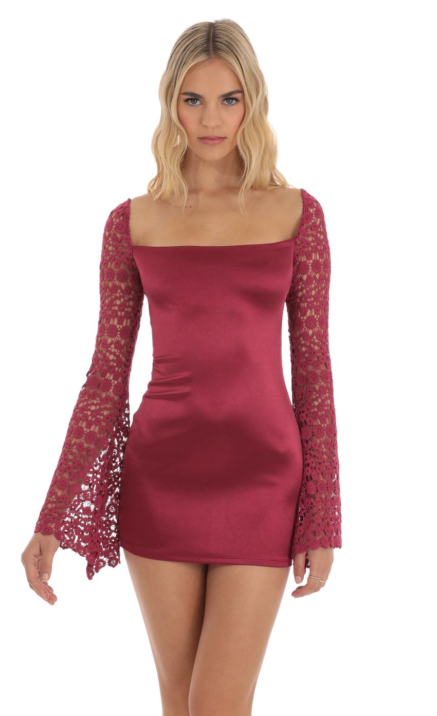 Picture Embroidered Bell Sleeve Dress in Red. Source: https://media-img.lucyinthesky.com/data/Jun23/850xAUTO/abcddc9f-7e64-4fc3-b697-2ed183bbb5b5.jpg