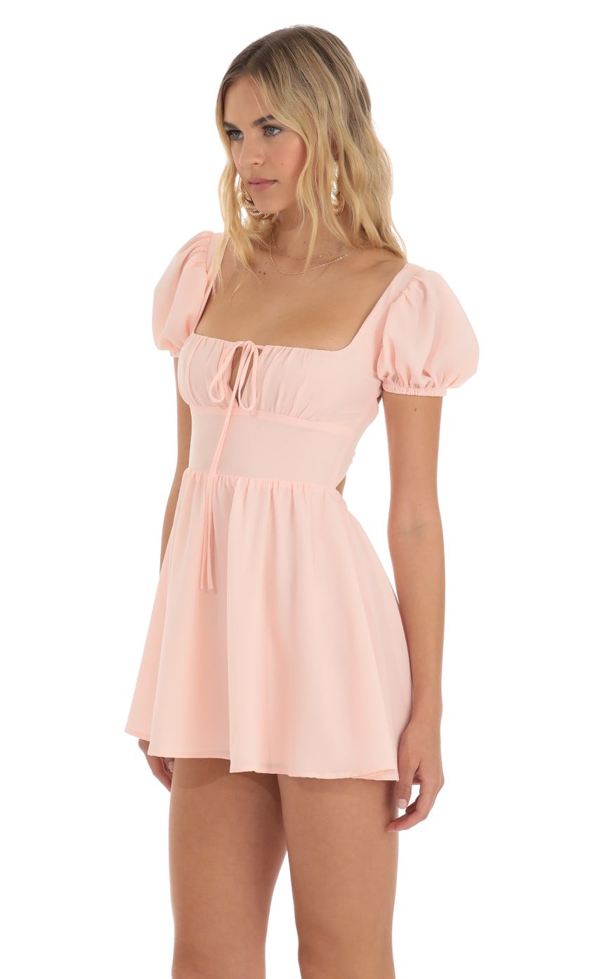 Picture Puff Sleeve Mini Dress in Pink. Source: https://media-img.lucyinthesky.com/data/Jun23/850xAUTO/c8d03dc5-b660-4fce-a10f-dca6e98a6643.jpg