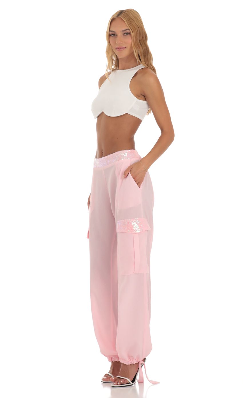 Picture Sequin Pants in Pink. Source: https://media-img.lucyinthesky.com/data/Jun23/850xAUTO/d027f7af-0329-47c1-befe-e82cc3a60401.jpg