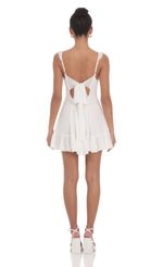 Picture Chiffon Ruffle Strap Dress in White. Source: https://media-img.lucyinthesky.com/data/Jun24/150xAUTO/39bb1395-bea7-41f3-aa16-d3dd74973dae.jpg