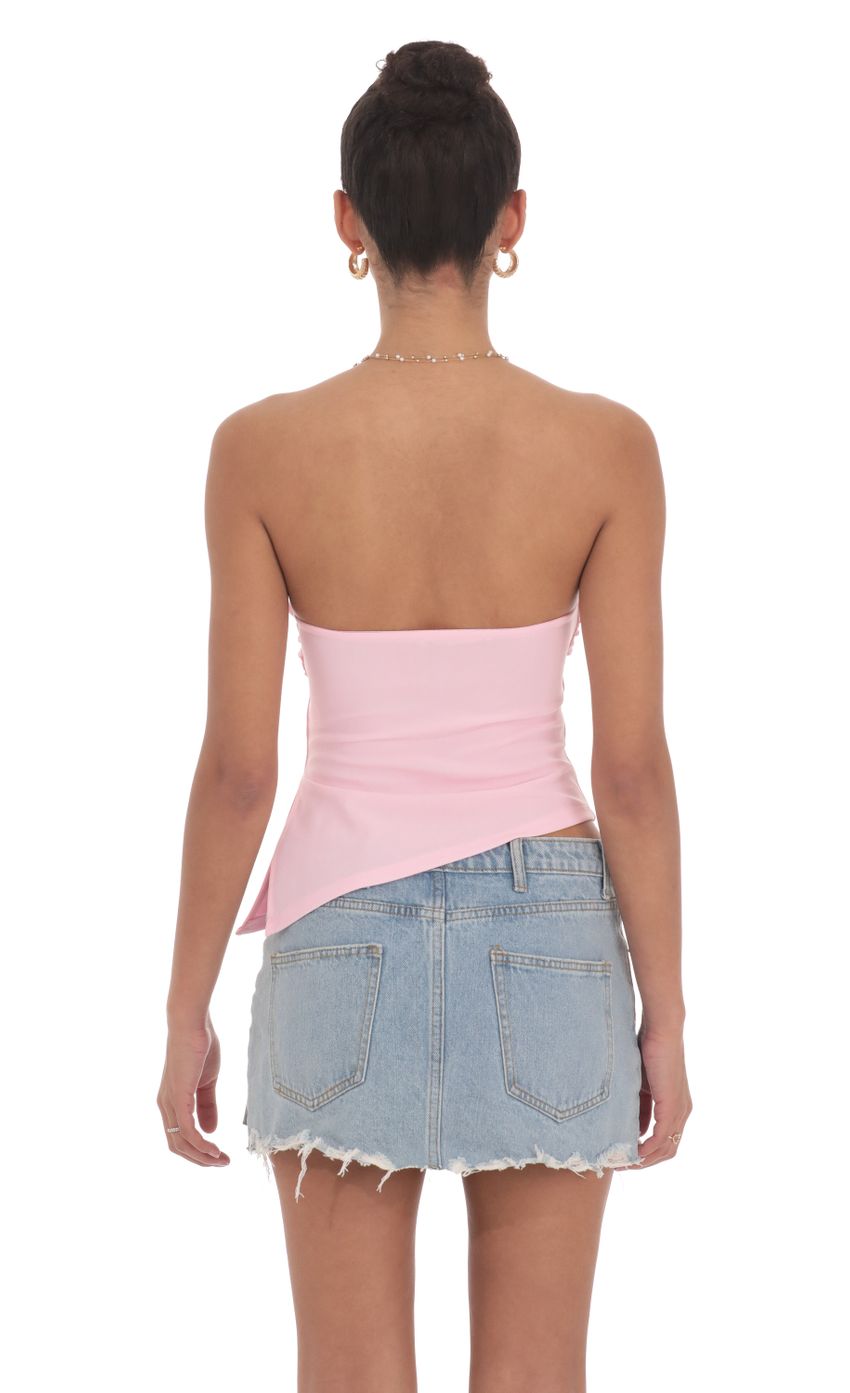 Picture Strapless Side Slit Top in Pink. Source: https://media-img.lucyinthesky.com/data/Jun24/850xAUTO/418eaba8-5186-4f45-a396-7174ec97dd95.jpg