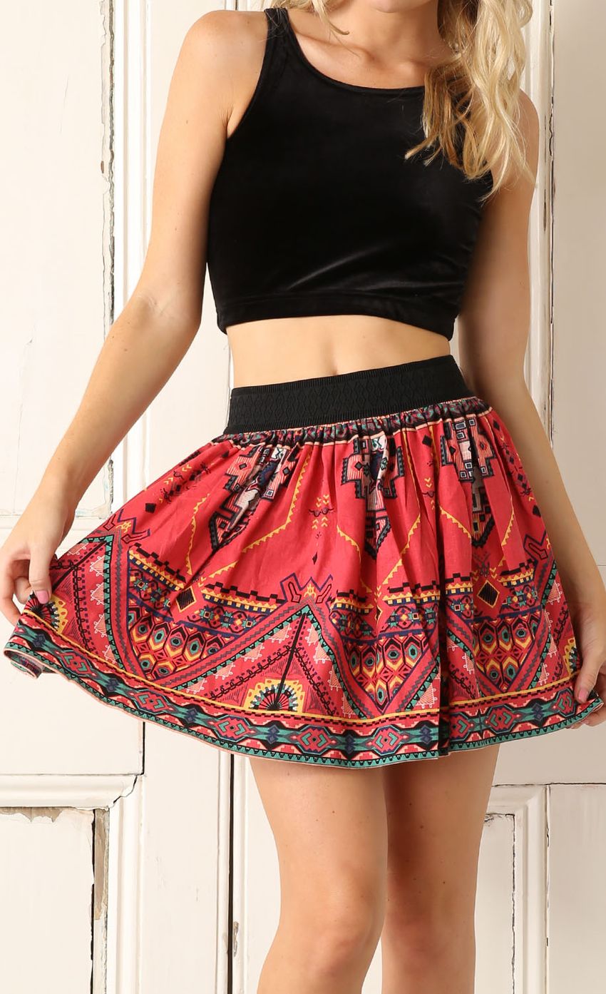 Picture Red Aztec Print Skater Skirt. Source: https://media-img.lucyinthesky.com/data/Mar15_1/850xAUTO/0Y5A4659TOP.JPG