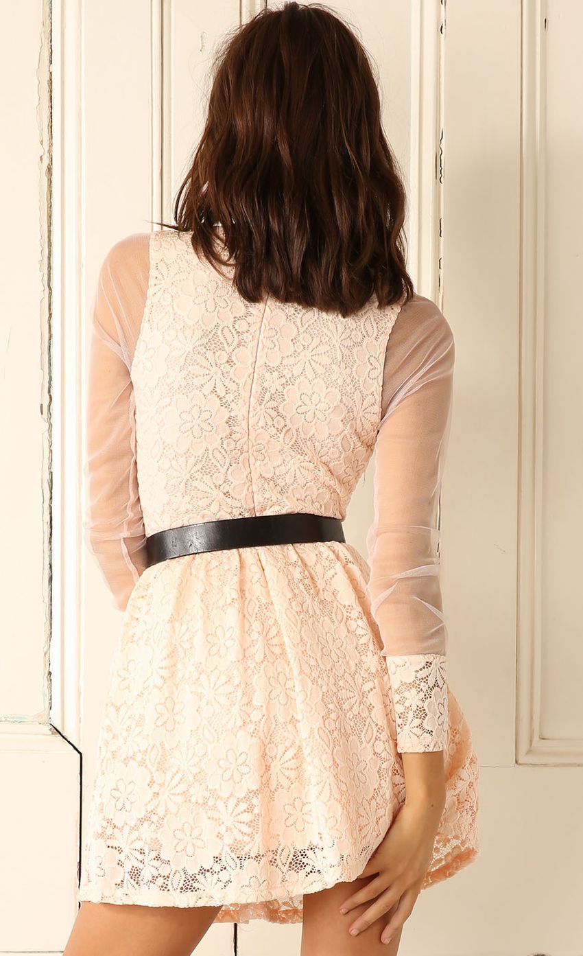 Picture Lace Dress With Long Mesh Sleeves. Source: https://media-img.lucyinthesky.com/data/Mar15_1/850xAUTO/0Y5A7724.JPG