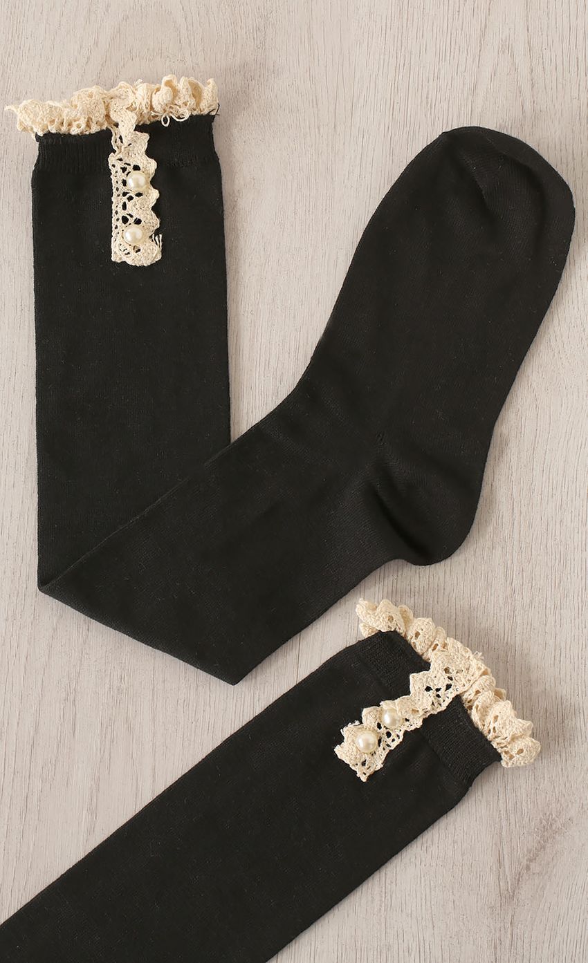 Picture Black Socks with Lace Trimming. Source: https://media-img.lucyinthesky.com/data/Mar15_2/850xAUTO/0Y5A47603.JPG