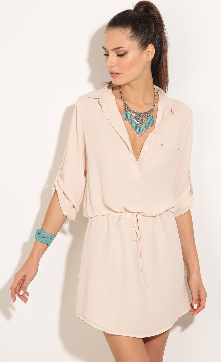Picture Waist Tie Day Dress In Nude. Source: https://media-img.lucyinthesky.com/data/Mar16_1/850xAUTO/0Y5A01541.JPG