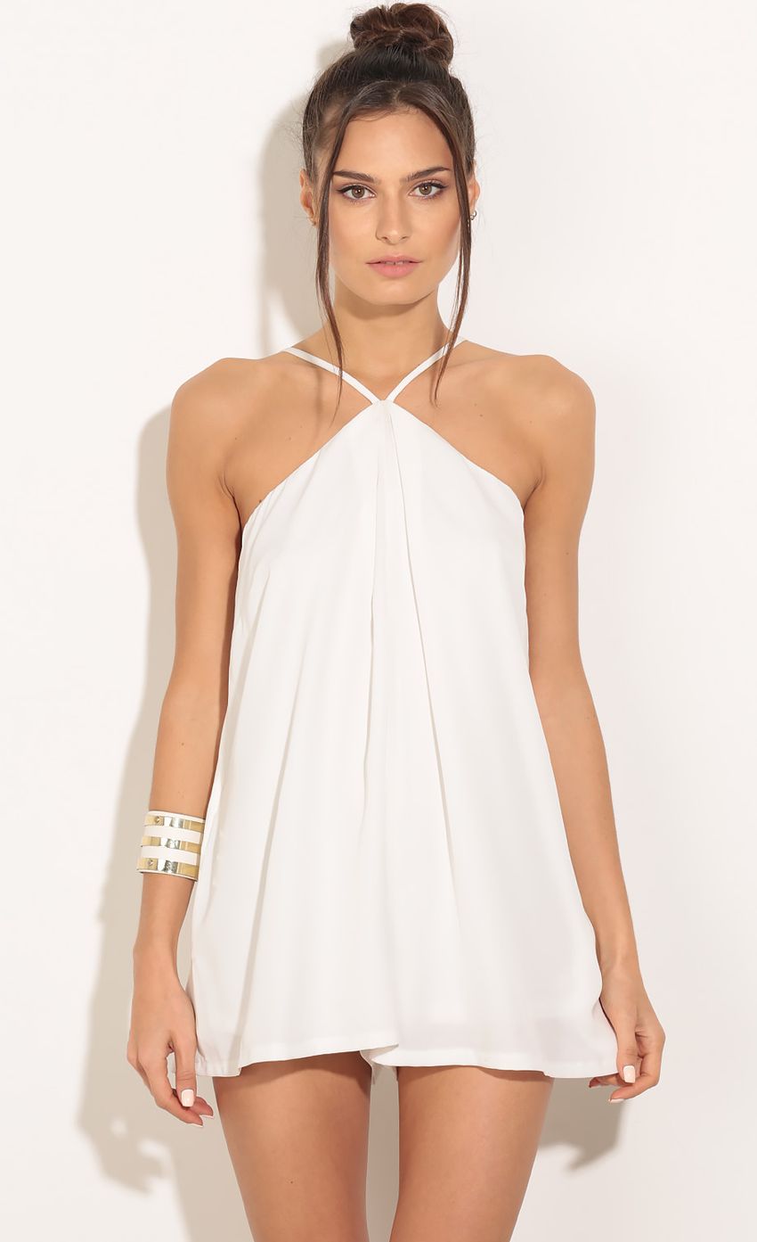 Picture Halter Chiffon Romper In White. Source: https://media-img.lucyinthesky.com/data/Mar16_1/850xAUTO/0Y5A0226.JPG
