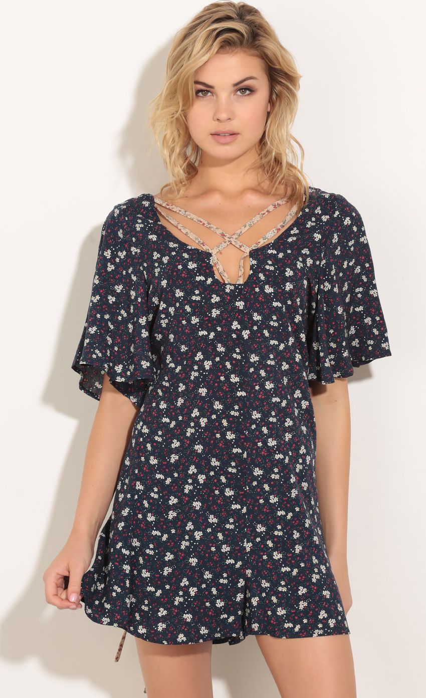 Picture Dual Print Floral Romper In Navy. Source: https://media-img.lucyinthesky.com/data/Mar16_1/850xAUTO/0Y5A4055.JPG