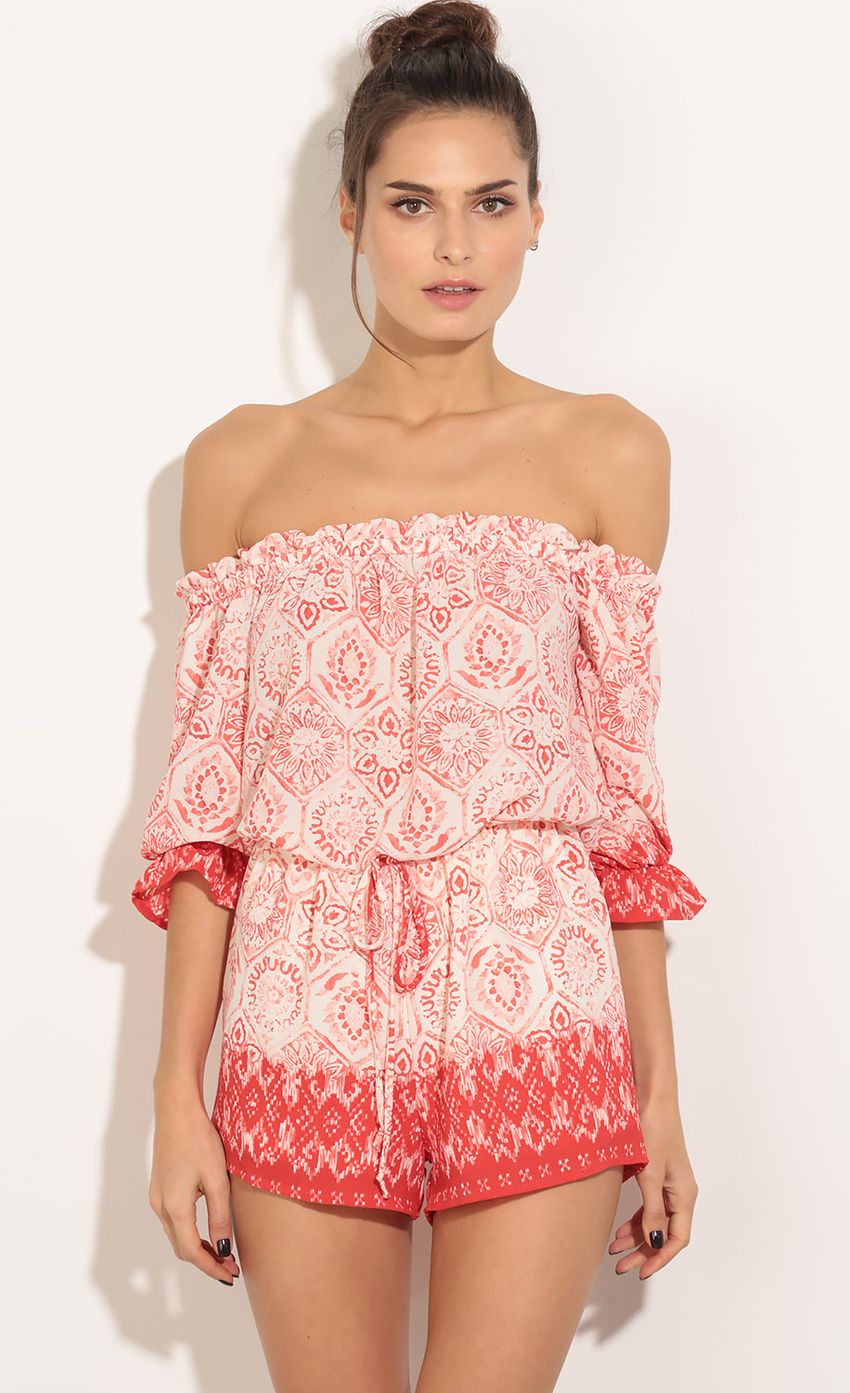 Picture Floral Print Romper In Red. Source: https://media-img.lucyinthesky.com/data/Mar16_1/850xAUTO/0Y5A5334.JPG
