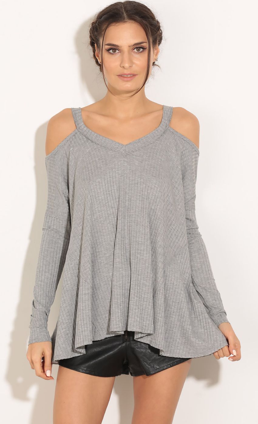 Picture Open Shoulder Knit Top In Grey. Source: https://media-img.lucyinthesky.com/data/Mar16_1/850xAUTO/0Y5A9468.JPG
