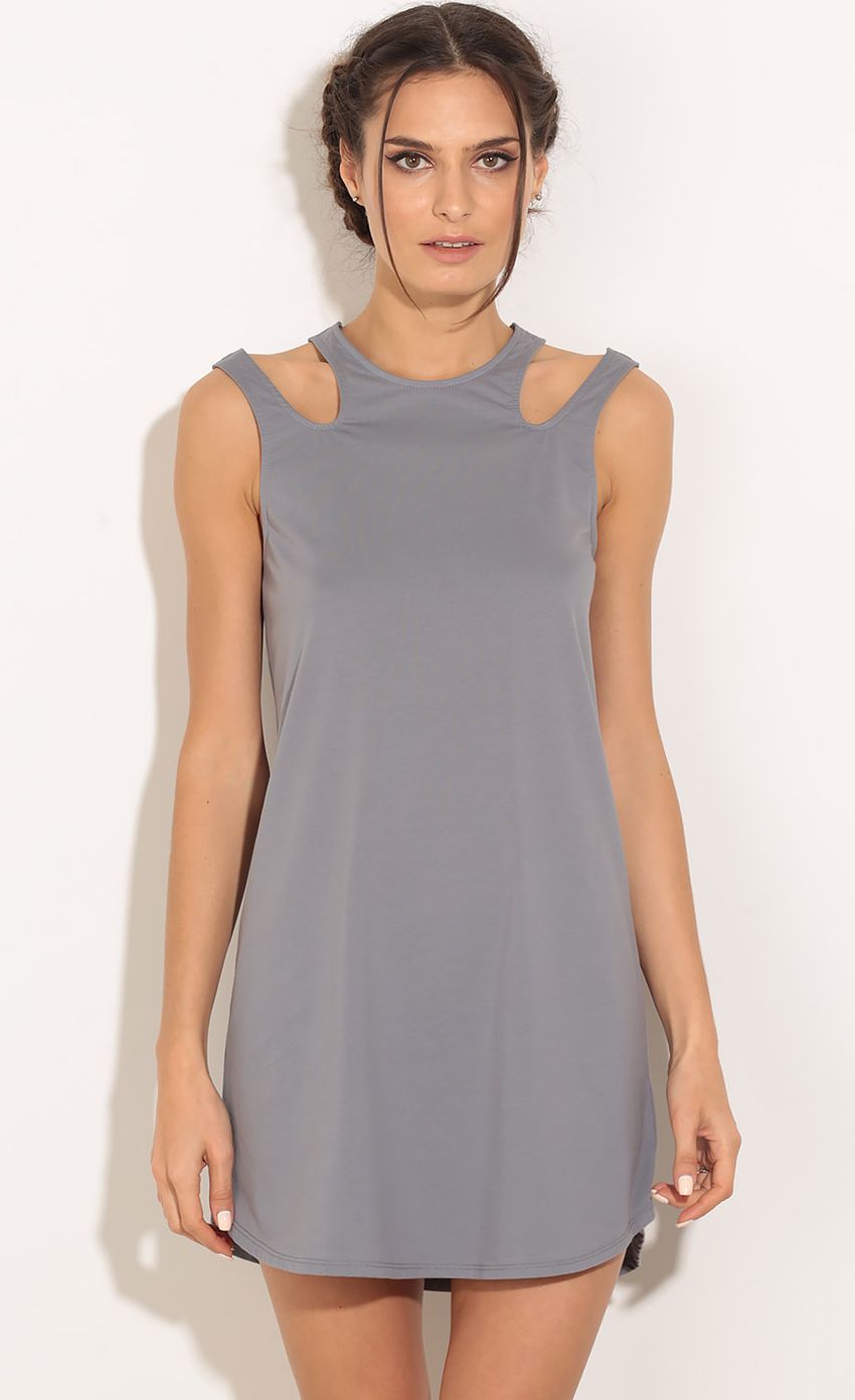 Picture Strappy Neck Day Dress In Slate. Source: https://media-img.lucyinthesky.com/data/Mar16_1/850xAUTO/0Y5A9749.JPG