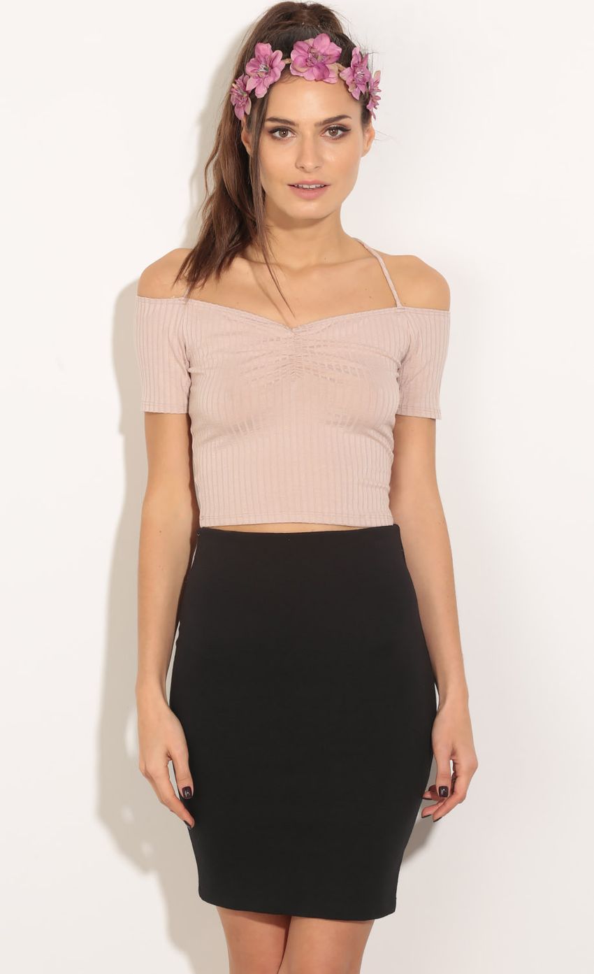 Picture Off The Shoulder Knit Crop Top In Beige. Source: https://media-img.lucyinthesky.com/data/Mar16_2/850xAUTO/0Y5A0356.JPG