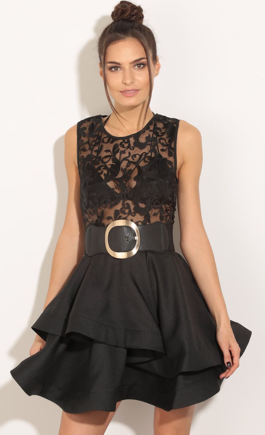 Picture Layered Lace Bodice Lace Dress In Black. Source: https://media-img.lucyinthesky.com/data/Mar16_2/850xAUTO/0Y5A6004.JPG