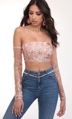 Picture Valentina Sequin Lace Top in White Silver. Source: https://media-img.lucyinthesky.com/data/Mar20_1/150xAUTO/781A2312.JPG