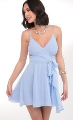 Picture Jillian Chiffon Wrap Dress in Lavender Dots. Source: https://media-img.lucyinthesky.com/data/Mar20_1/150xAUTO/781A6071.JPG