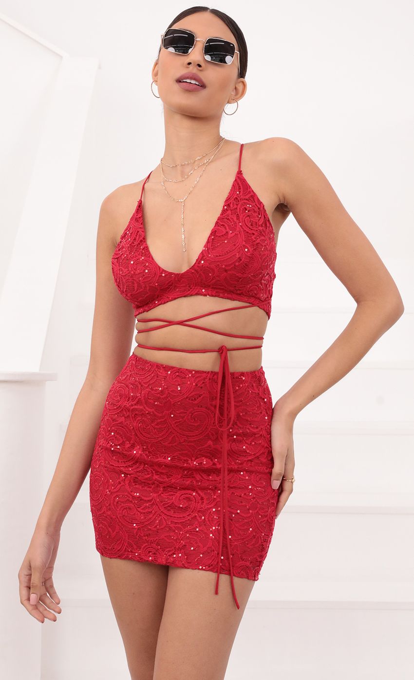 Picture Sequin Lace Set in Red. Source: https://media-img.lucyinthesky.com/data/Mar21_1/850xAUTO/1V9A56811.JPG