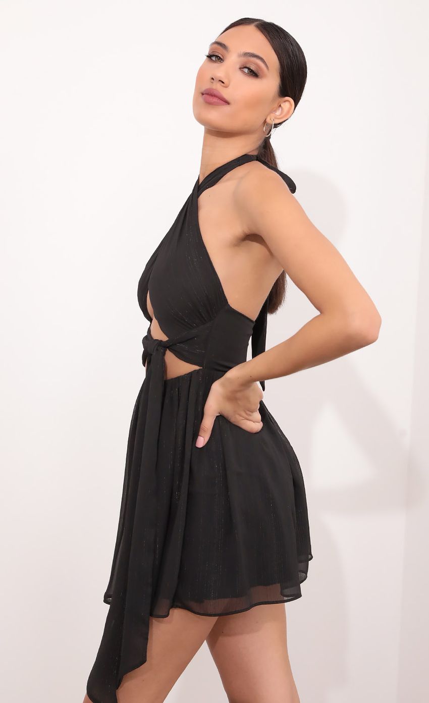 Picture Halter Dress in Black Crinkle Chiffon. Source: https://media-img.lucyinthesky.com/data/Mar21_1/850xAUTO/1V9A7828.JPG