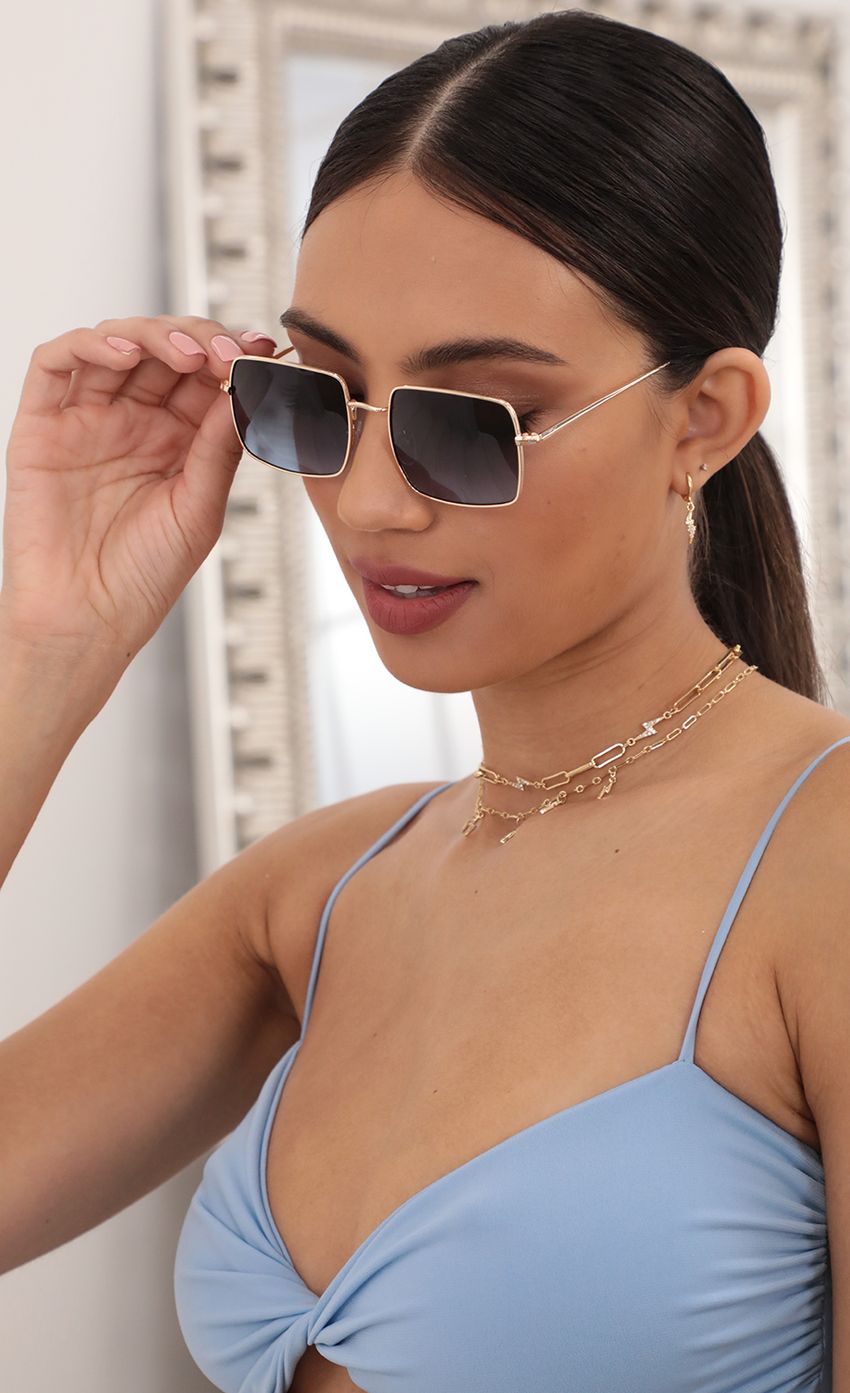 Picture Classic Rectangle Sunglasses in Ombre Blue. Source: https://media-img.lucyinthesky.com/data/Mar21_1/850xAUTO/AT2A0578_COPY.JPG