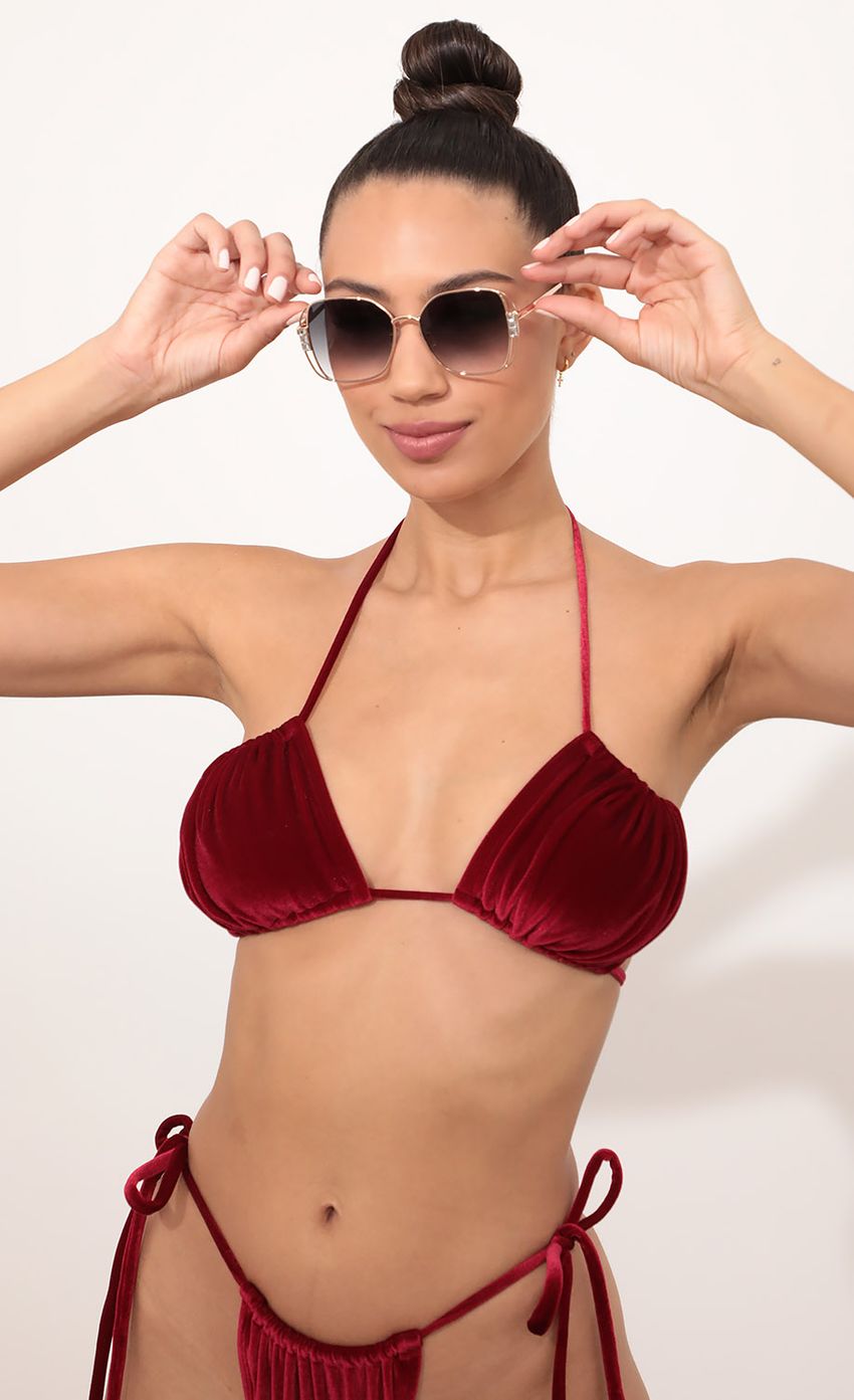 Picture Ibiza Bikini Set in Burgundy Velvet. Source: https://media-img.lucyinthesky.com/data/Mar21_1/850xAUTO/AT2A1501.JPG
