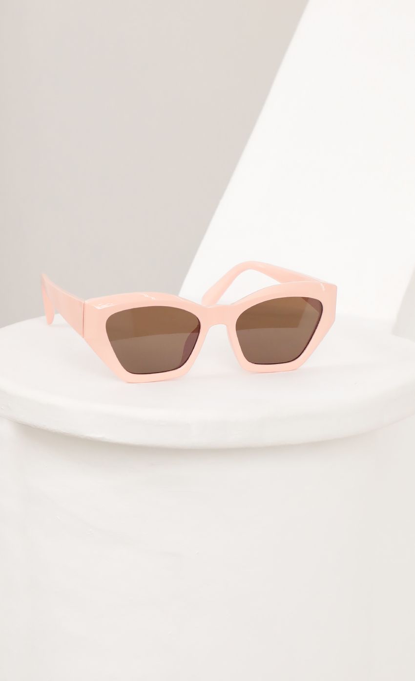 Picture Geometric Cat-Eye Sunglasses in Dusty Pink. Source: https://media-img.lucyinthesky.com/data/Mar21_1/850xAUTO/AT2A6675_COPY.JPG